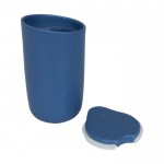 Doppelwandiger Keramikbecher in einer Schachtel Farbe blau zweite Ansicht
