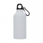 Trinkflasche Metall für Werbung in matter Ausführung Farbe weiß zweite Vorderansicht