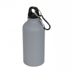 Trinkflasche Metall für Werbung in matter Ausführung Farbe grau