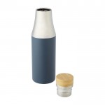 Thermosflasche im eleganten Design Farbe petrolblau zweite Ansicht