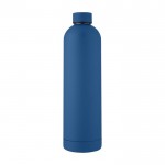 Thermosflasche im modernen Design, Farbe marineblau, zweite Vorderansicht