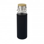 Flasche aus Borosilikatglas mit Hülle Farbe schwarz dritte Ansicht