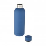 Thermosflasche aus Edelstahl Farbe Blau zweite Ansicht