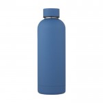 Thermosflasche aus Edelstahl Farbe Blau zweite Vorderansicht