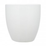 Keramikbecher mit glänzender Oberfläche Farbe Weiß zweite Vorderansicht
