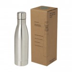 Thermoflasche aus recyceltem Edelstahl, 500 ml farbe silber