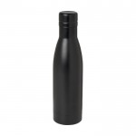 Thermoflasche aus recyceltem Edelstahl, 500 ml farbe schwarz dritte Ansicht