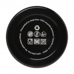 Mattierte Recycling-Aluminiumflasche mit Karabiner, 400 ml farbe schwarz dritte Ansicht