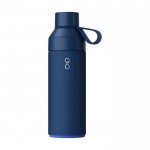 Edelstahl-Thermosflasche aus recyceltem Ozean-Plastik 500ml farbe marineblau