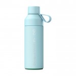Edelstahl-Thermosflasche aus recyceltem Ozean-Plastik 500ml farbe pastellblau Druckansicht des Logos 2