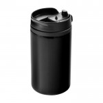 Thermobecher aus recyceltem Edelstahl mit Deckel, 300 ml farbe schwarz