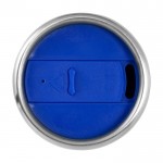 Thermobecher aus recyceltem Edelstahl mit Deckel, 410 ml farbe blau zweite Ansicht