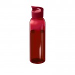 Transparente Flasche aus recyceltem Kunststoff, 650 ml farbe rot