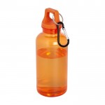 Transparente Flasche aus recyceltem Kunststoff, 400 ml farbe orange