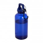 Transparente Flasche aus recyceltem Kunststoff, 400 ml farbe blau