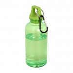 Transparente Flasche aus recyceltem Kunststoff, 400 ml farbe grün