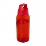 Recycelte Plastikflasche mit breitem Henkel, 450 ml farbe rot