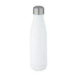Doppelwandige Flasche aus recyceltem Edelstahl, 500 ml farbe weiß
