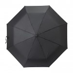 Automatischer Regenschirm aus RPET 190T mit 8 Paneelen, Ø98 farbe schwarz erste Ansicht