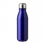 Flasche aus recyceltem Alu mit Schraubverschluss, 550 ml farbe blau erste Ansicht