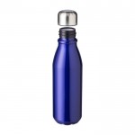 Flasche aus recyceltem Alu mit Schraubverschluss, 550 ml farbe blau zweite Ansicht
