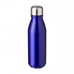 Flasche aus recyceltem Alu mit Schraubverschluss, 550 ml farbe blau dritte Ansicht