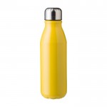 Flasche aus recyceltem Alu mit Schraubverschluss, 550 ml farbe gelb erste Ansicht