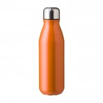 Flasche aus recyceltem Alu mit Schraubverschluss, 550 ml farbe orange erste Ansicht