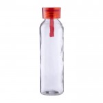 Glasflasche mit passendem Silikonstopfen und Band, 500 ml farbe rot erste Ansicht