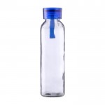 Glasflasche mit passendem Silikonstopfen und Band, 500 ml farbe hellblau erste Ansicht