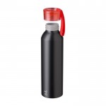 Flasche aus recyceltem Aluminium mit mattem Finish, 650 ml farbe rot zweite Ansicht