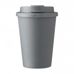 Kunststoffbecher mit Schraubdeckel und Trinköffnung, 350ml farbe grau erste Ansicht
