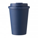 Kunststoffbecher mit Schraubdeckel und Trinköffnung, 350ml farbe marineblau erste Ansicht