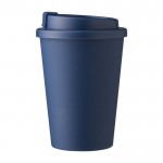 Kunststoffbecher mit Schraubdeckel und Trinköffnung, 350ml farbe marineblau zweite Ansicht