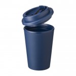 Kunststoffbecher mit Schraubdeckel und Trinköffnung, 350ml farbe marineblau vierte Ansicht