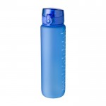 Flasche aus RPET mit Anzeige der Kapazität und Trinkzeit, 1L farbe ultramarinblau zweite Ansicht
