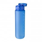 Flasche aus RPET mit Anzeige der Kapazität und Trinkzeit, 1L farbe ultramarinblau vierte Ansicht