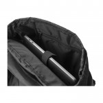 Laptop-Rucksack aus RPET mit Klappe und Tasche, 15” farbe schwarz vierte Ansicht