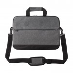 Laptoptasche aus 600D-Polyester mit Vordertasche, 15” farbe grau erste Ansicht
