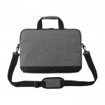 Laptoptasche aus 600D-Polyester mit Vordertasche, 15” farbe grau zweite Ansicht