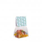 Tüte mit Jelly Beans mit Kopfteil für Logodruck, 50 g farbe transparent Hauptansicht