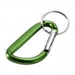 Schlüsselanhänger aus recyceltem Aluminium mit Karabiner farbe grün