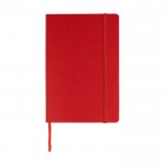 Notizbücher mit weißem Papier als Werbegeschenk Farbe Rot zweite Vorderansicht