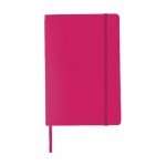 Notizbücher mit weißem Papier als Werbegeschenk Farbe Pink zweite Vorderansicht