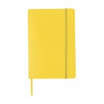 Notizbücher mit weißem Papier als Werbegeschenk Farbe Gelb zweite Vorderansicht