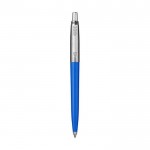 Bedruckter Parker-Kugelschreiber Farbe hellblau zweite Vorderansicht