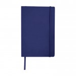 Buntes Notizbuch mit Softcover als Werbemittel Farbe Marineblau zweite Vorderansicht