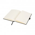 Notizbuch mit Wildledereinband Farbe schwarz zweite Ansicht