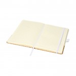 Elegante Notizbücher mit Korkeinband Farbe weiß zweite Ansicht