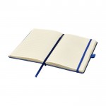 Notizbücher mit cremefarbenen Papier als Werbegeschenk Farbe Blau zweite Ansicht